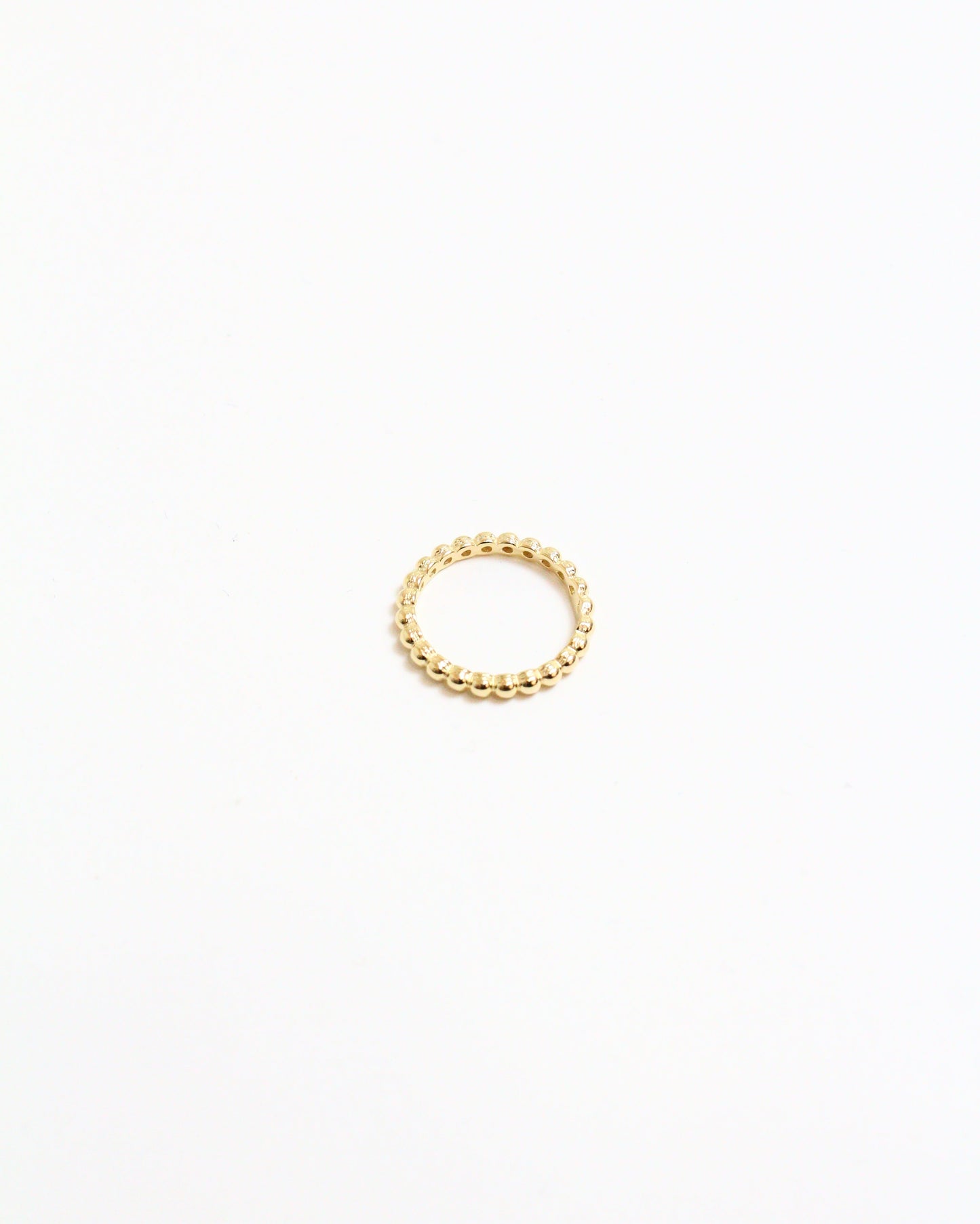 18k Gold-Filled Beaded Band Ring