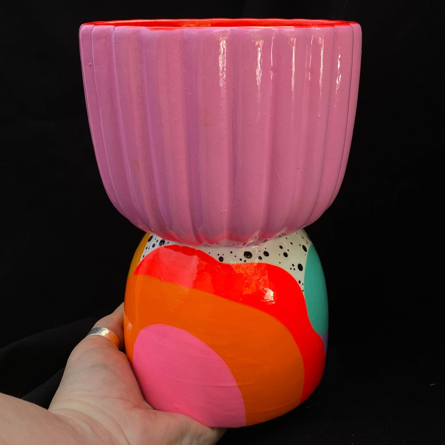 Modern Artifact Planter Double Bubble