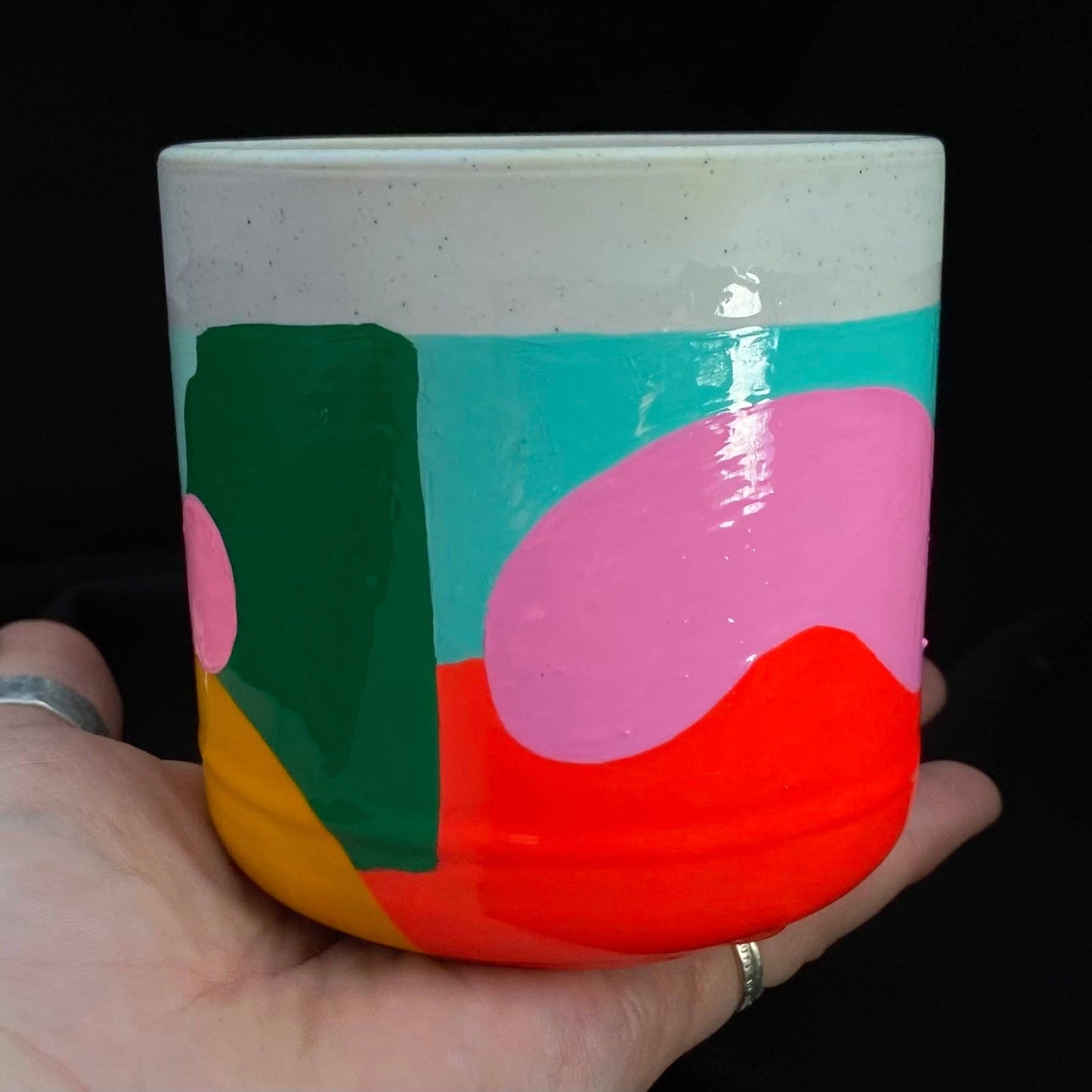 Modern Artifact Coffee/Tea Mug Pink Dots