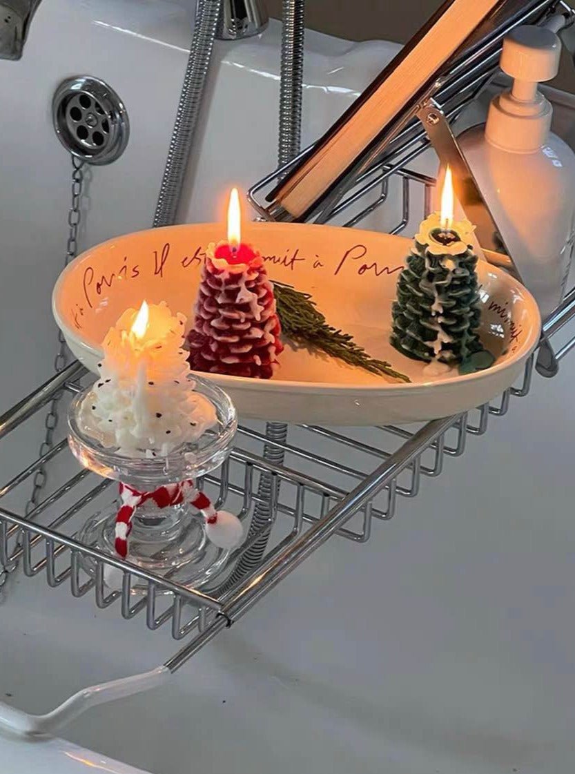 3 Pcs - Pine Cone Scented Soy Wax Candles ( $13.3 Each ) - Christmas Decorative Candles