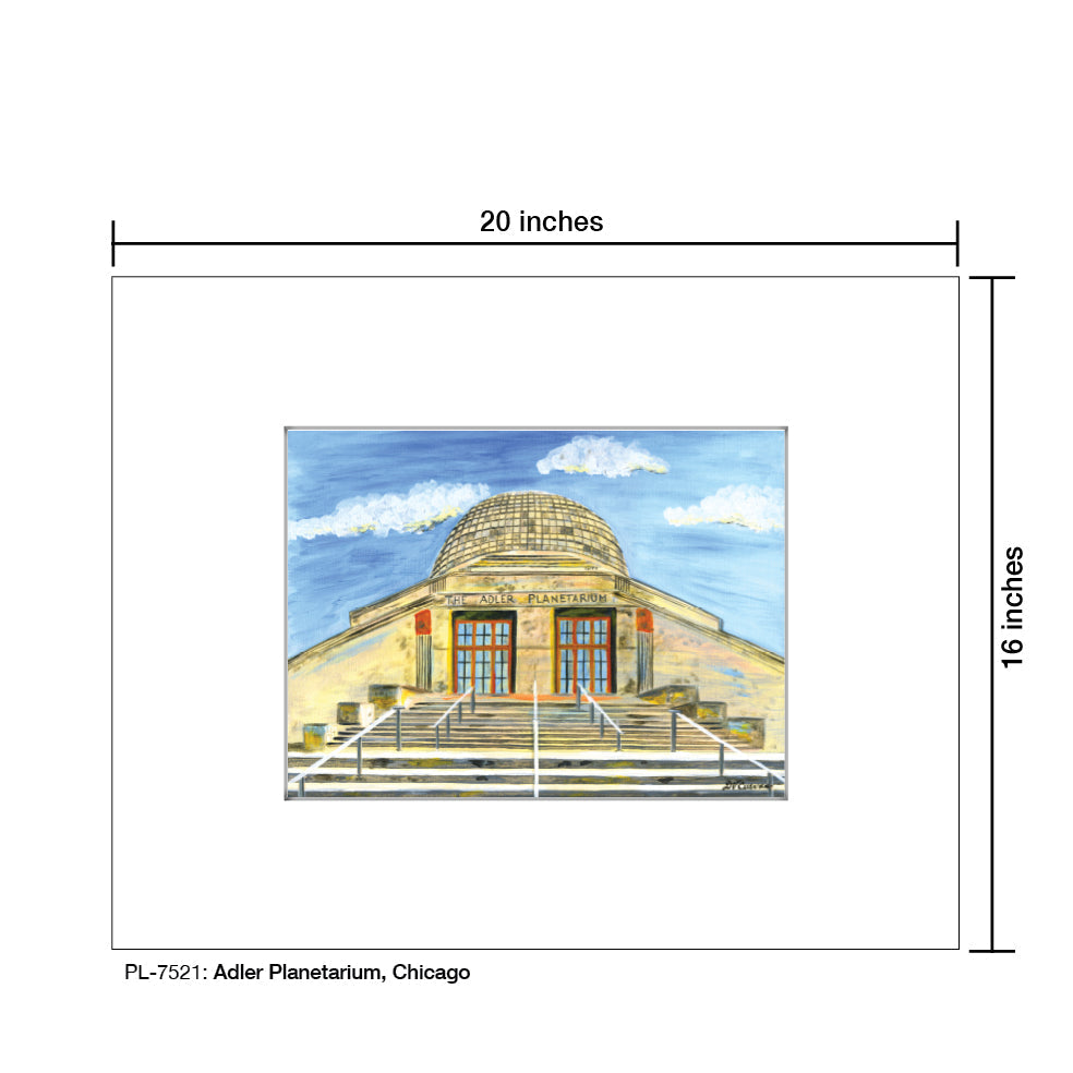 Adler Planetarium, Chicago, Print (#7521A)