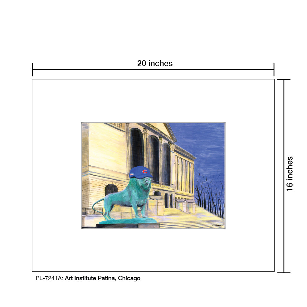 Art Institute Patina, Chicago, Print (#7241B)