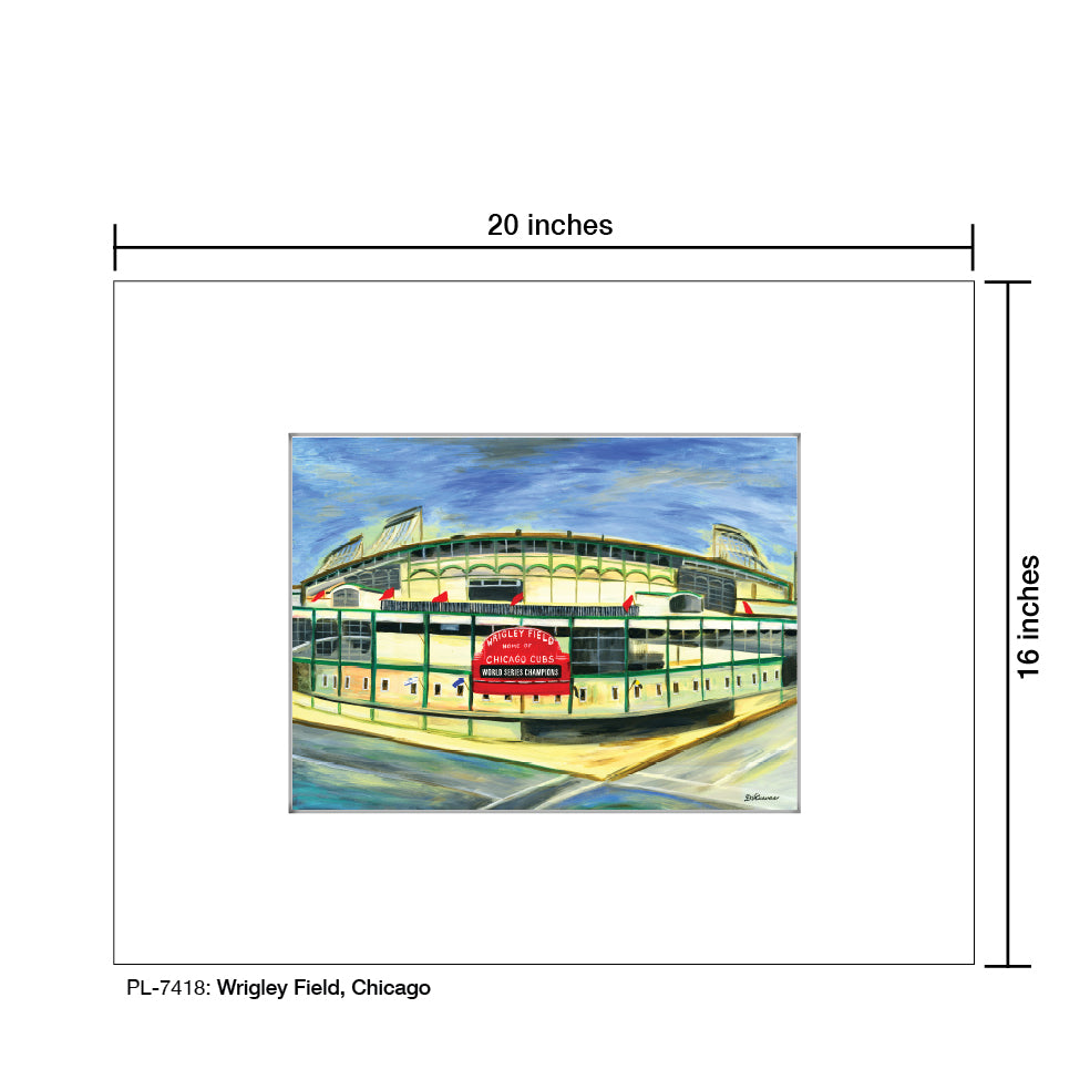 Wrigley Field, Chicago, Print (#7418B)