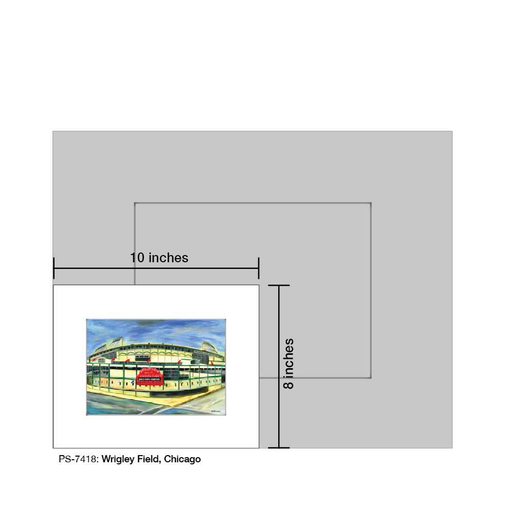 Wrigley Field, Chicago, Print (#7418B)