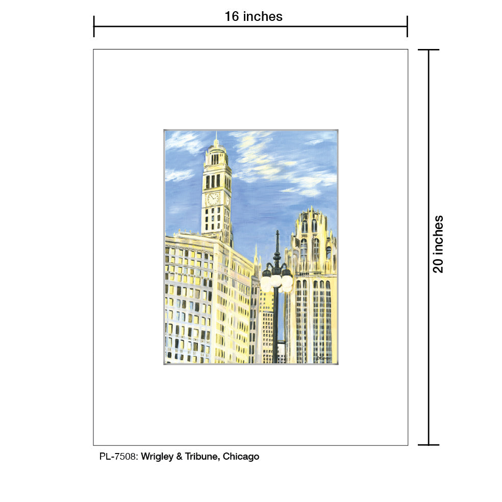 Wrigley & Tribune, Chicago, Print (#7508A)