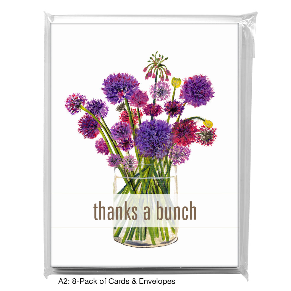 Alliums in Vase, Greeting Card (7203BA)