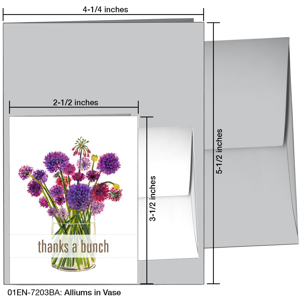 Alliums in Vase, Greeting Card (7203BA)