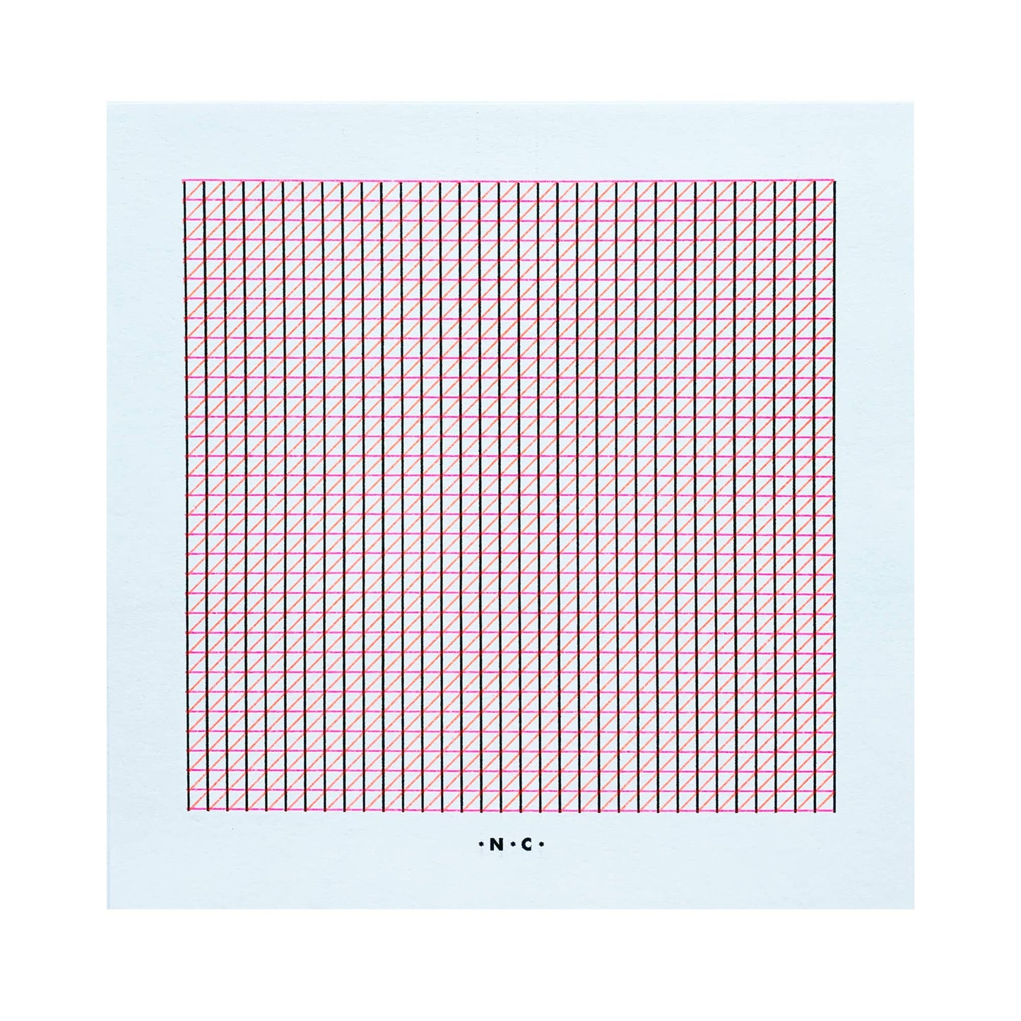 XYZ Moire - Square Risograph Print