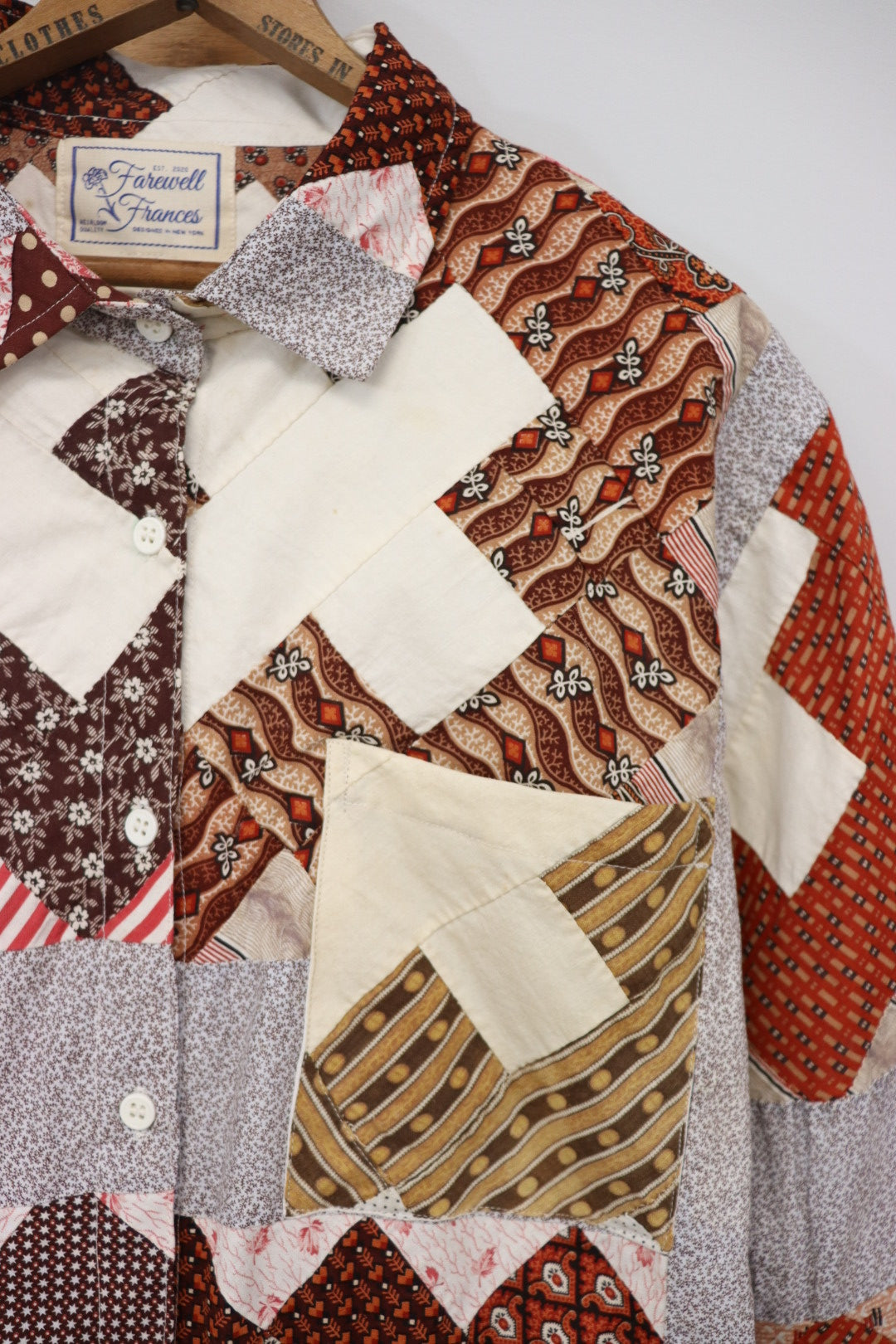 Jessie Quilt Long Sleeve Button Down Sz L JLS7