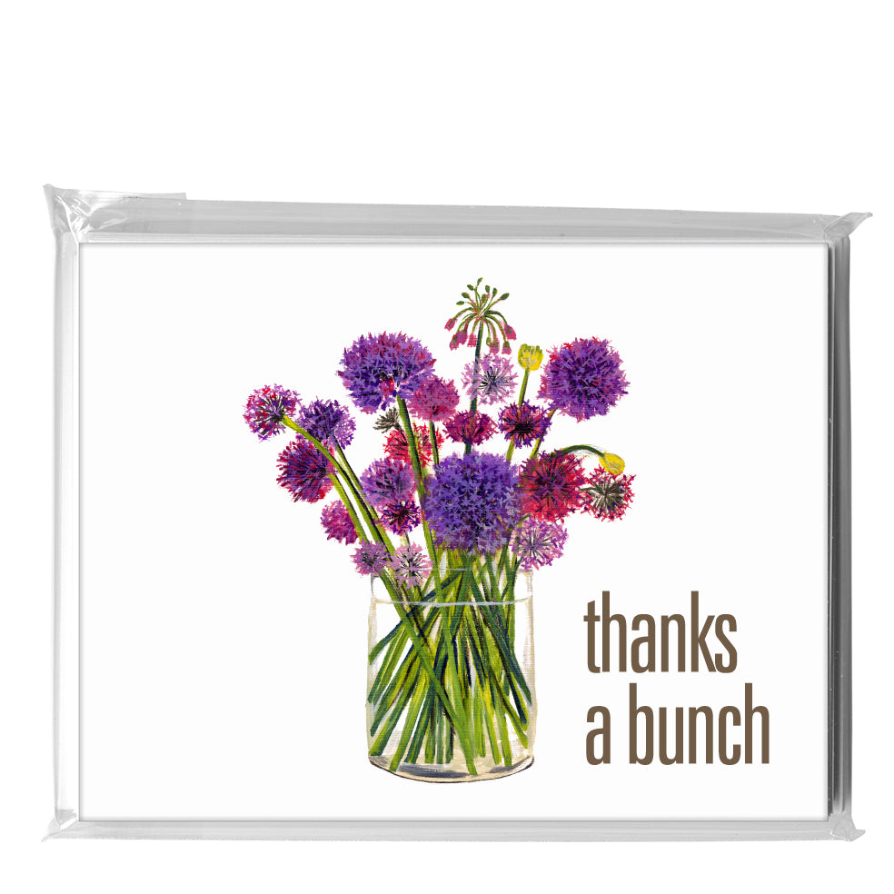 Alliums in Vase, Greeting Card (7203B)