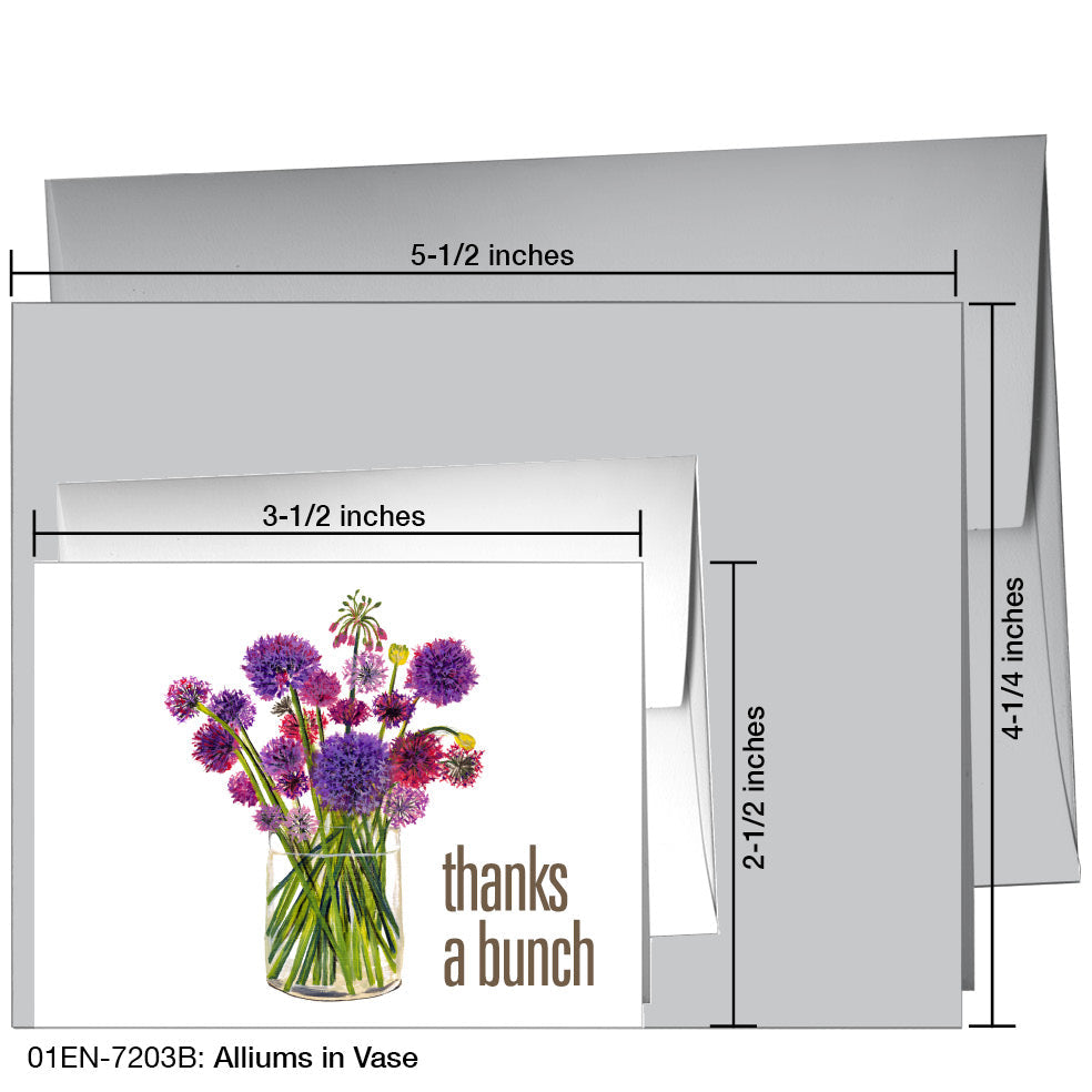 Alliums in Vase, Greeting Card (7203B)