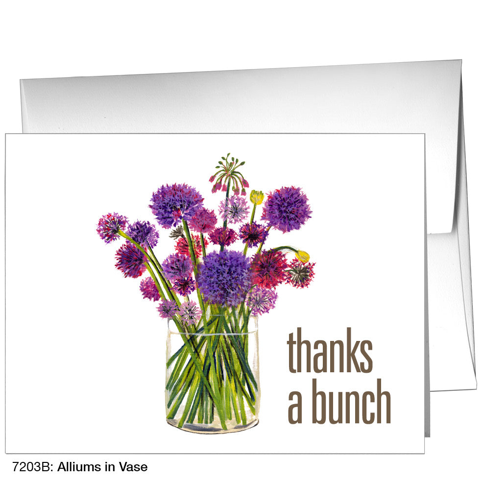 Alliums in Vase, Greeting Card (7203B)
