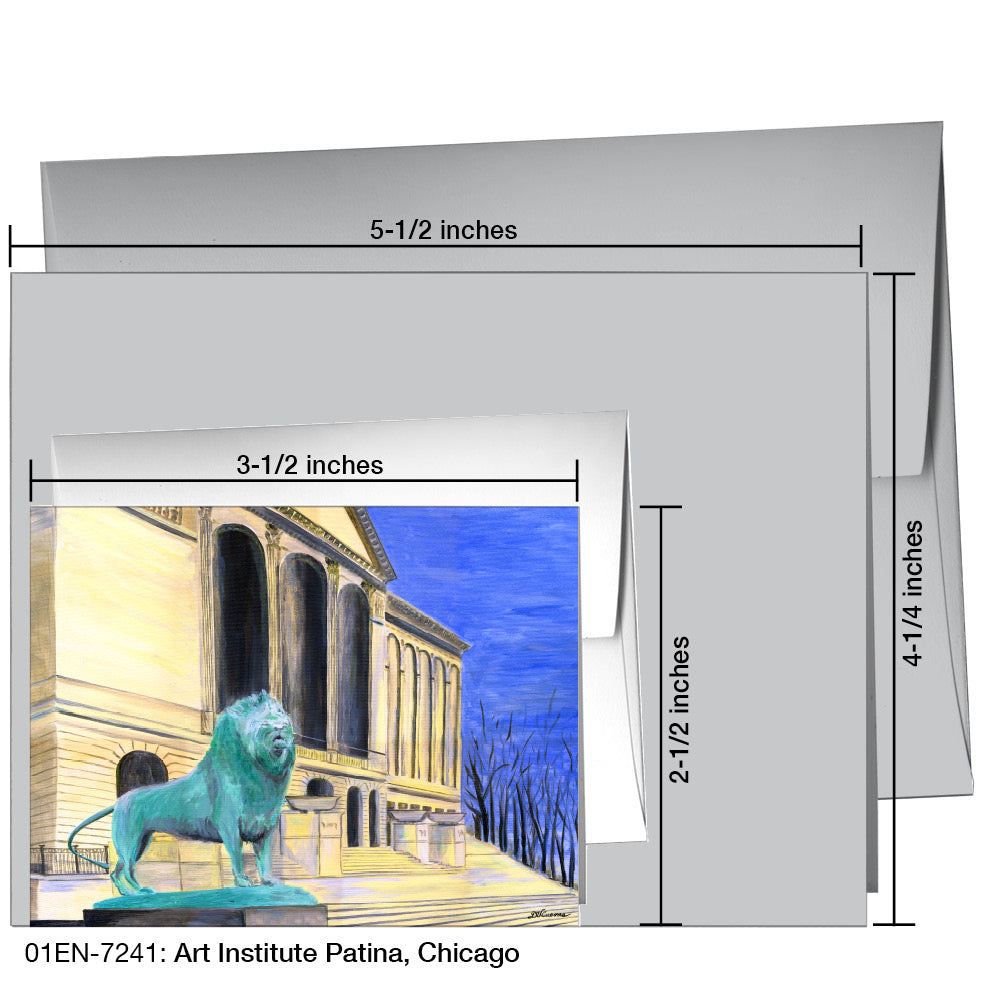 Art Institute Patina, Chicago, Greeting Card (7241A)