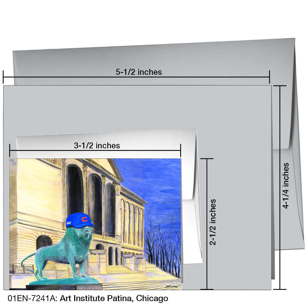 Art Institute Patina, Chicago, Greeting Card (7241B)