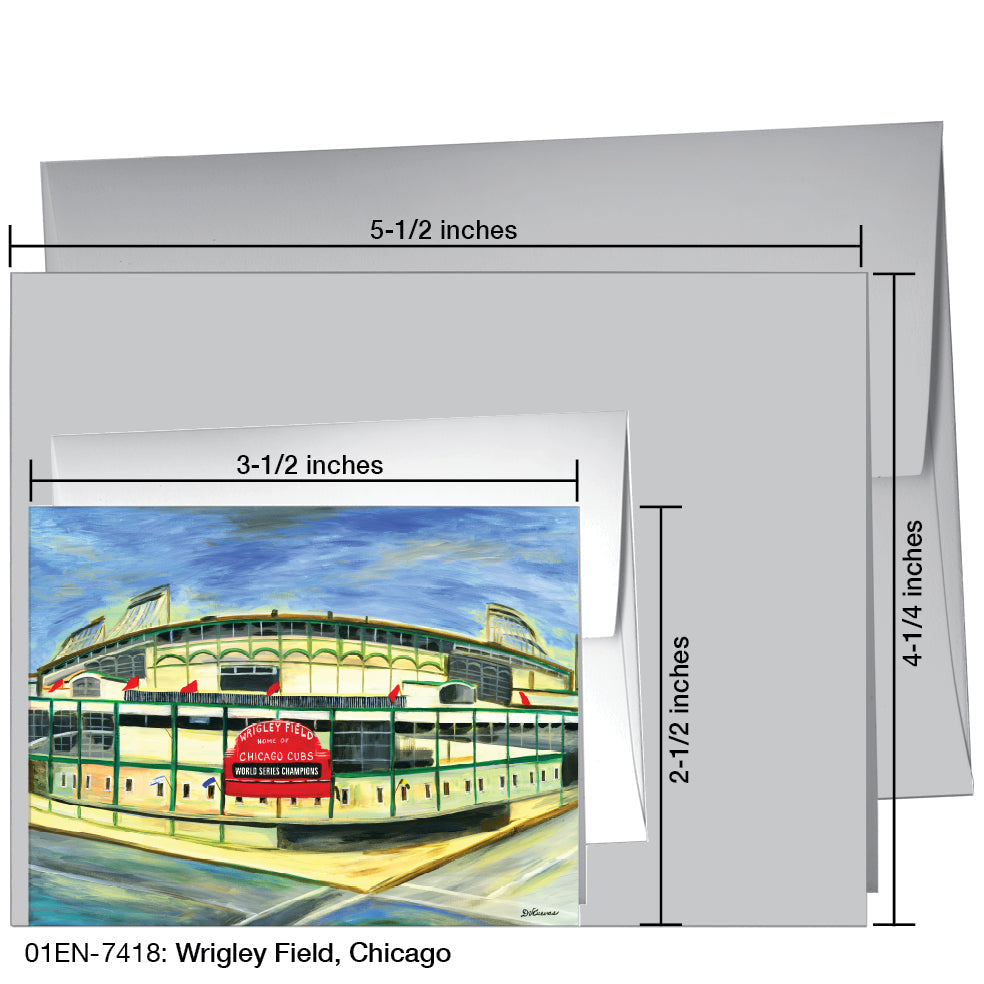 Wrigley Field, Chicago, Greeting Card (7418B)