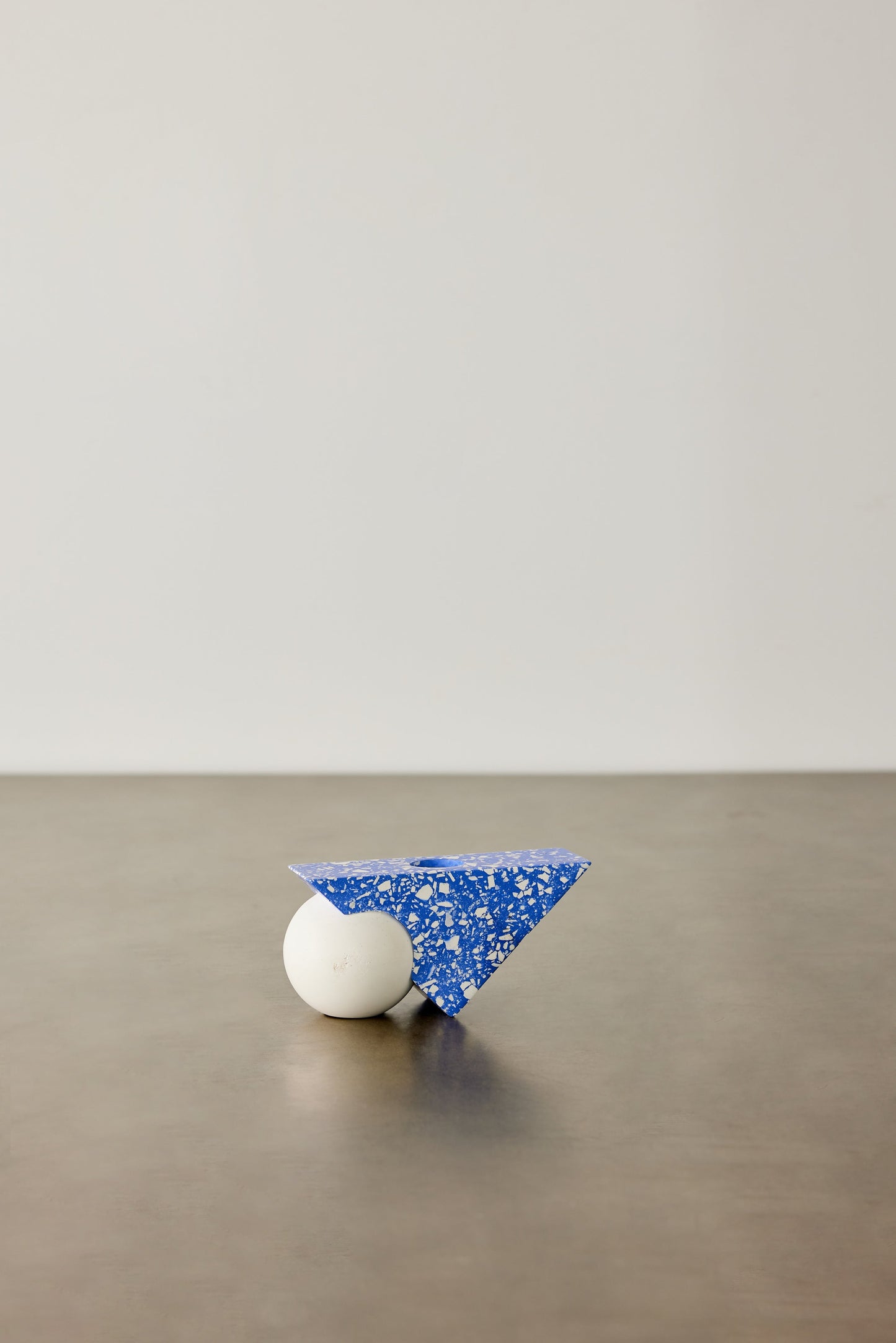 Equilibrium Cobalt Blue Terrazzo Taper Candle Holder