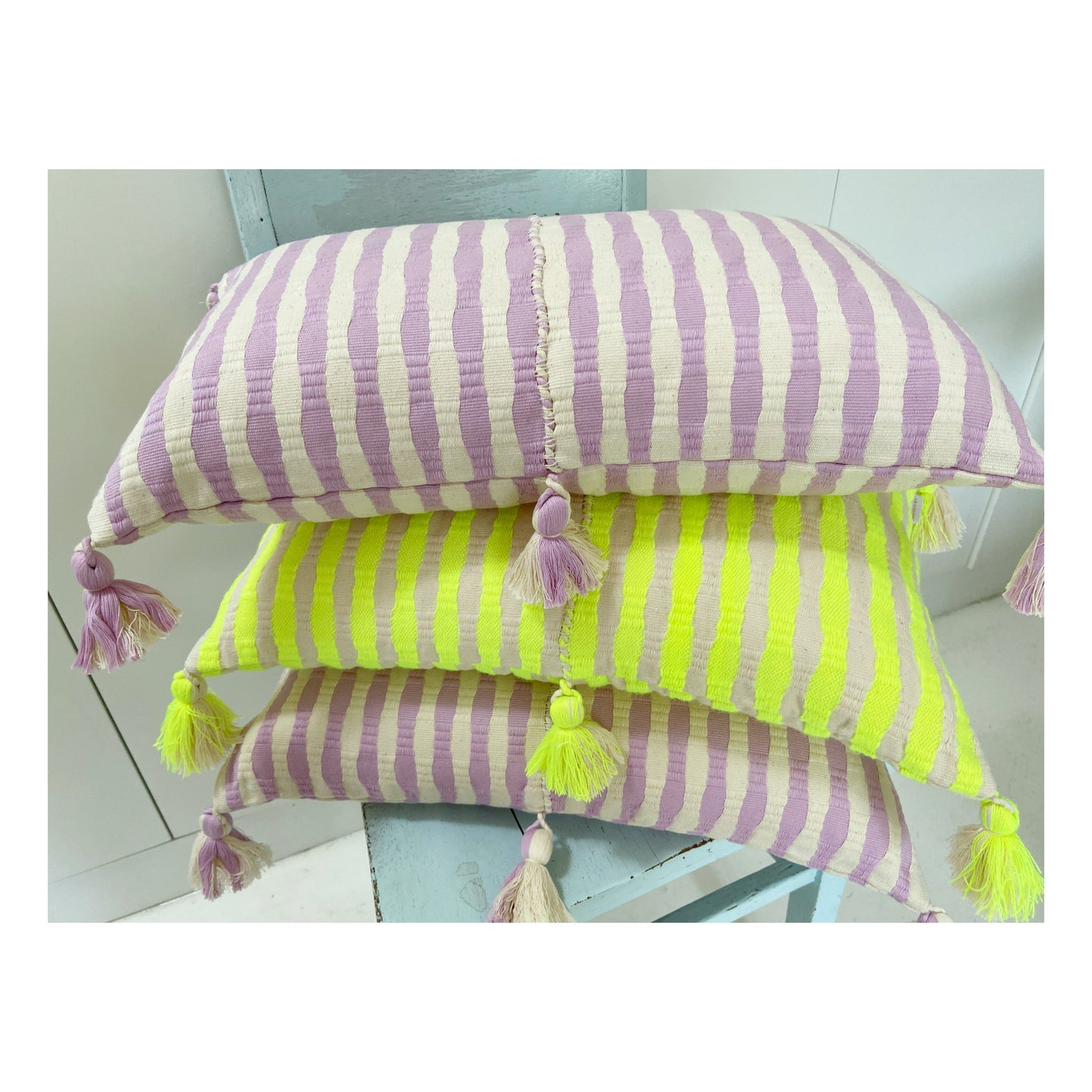 Antigua Pillow - Neon Yellow