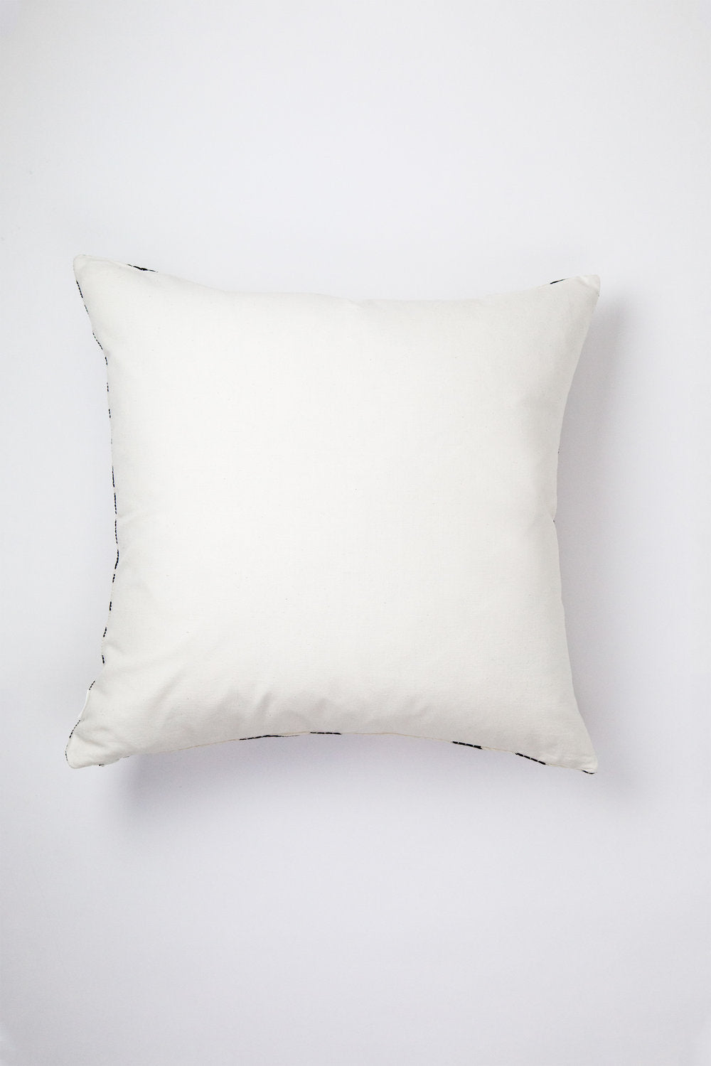 Almolonga Quilt Pillow - Black and Natural White - 20" x 20"