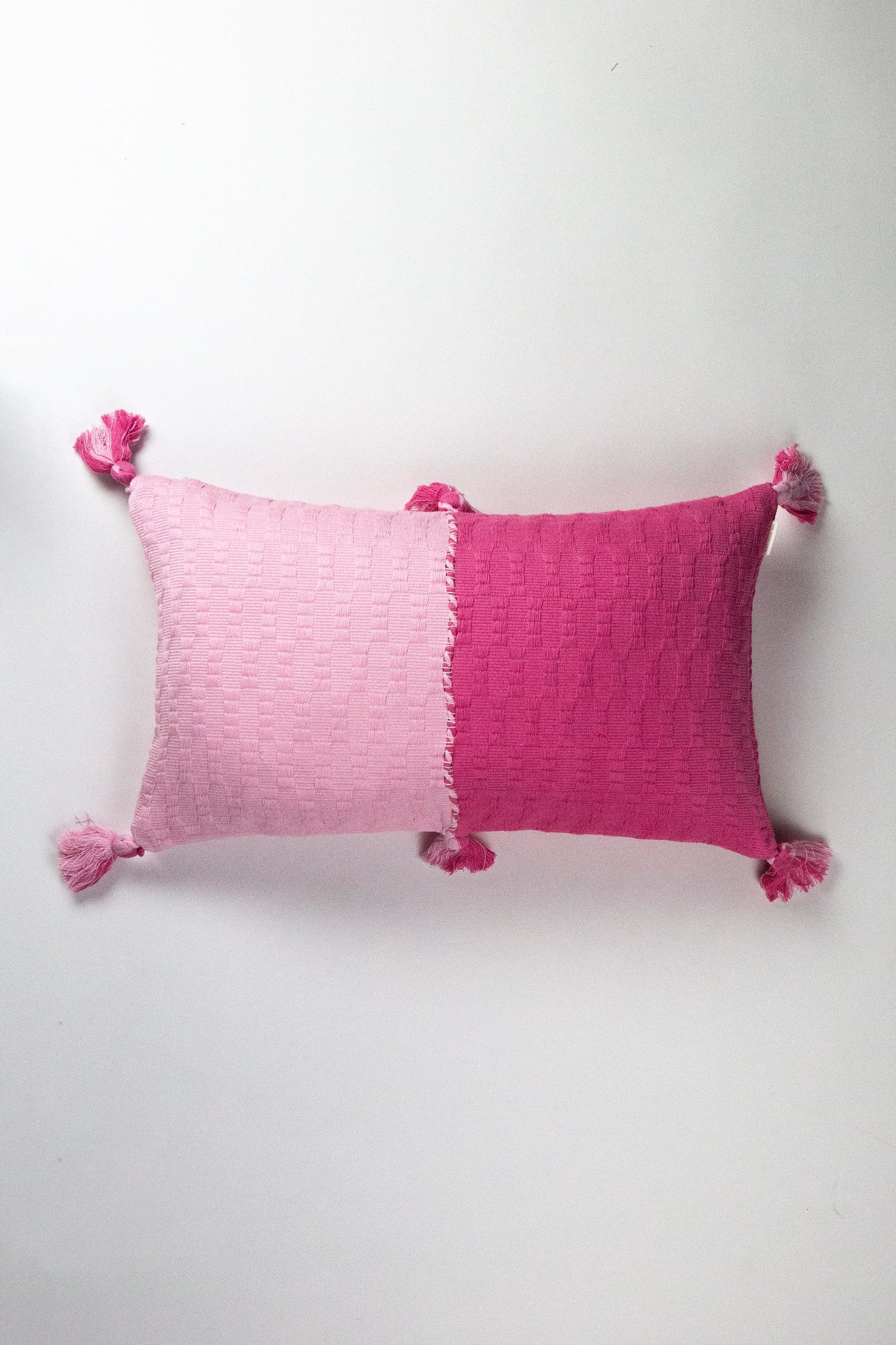 Antigua Pillow - Light Pink & Bright Pink Colorblocked
