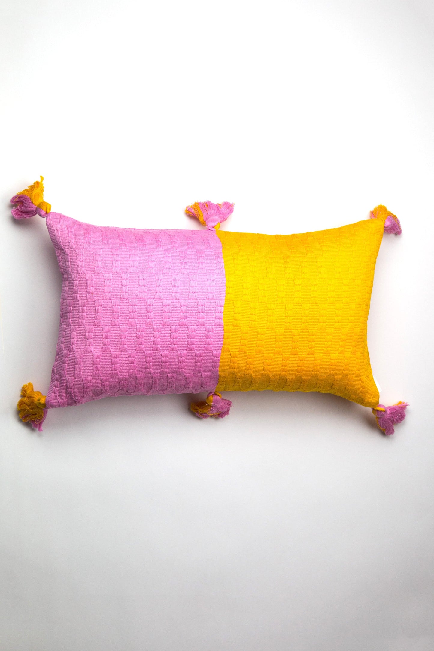 Antigua Pillow - Bubblegum and Orange Colorblocked