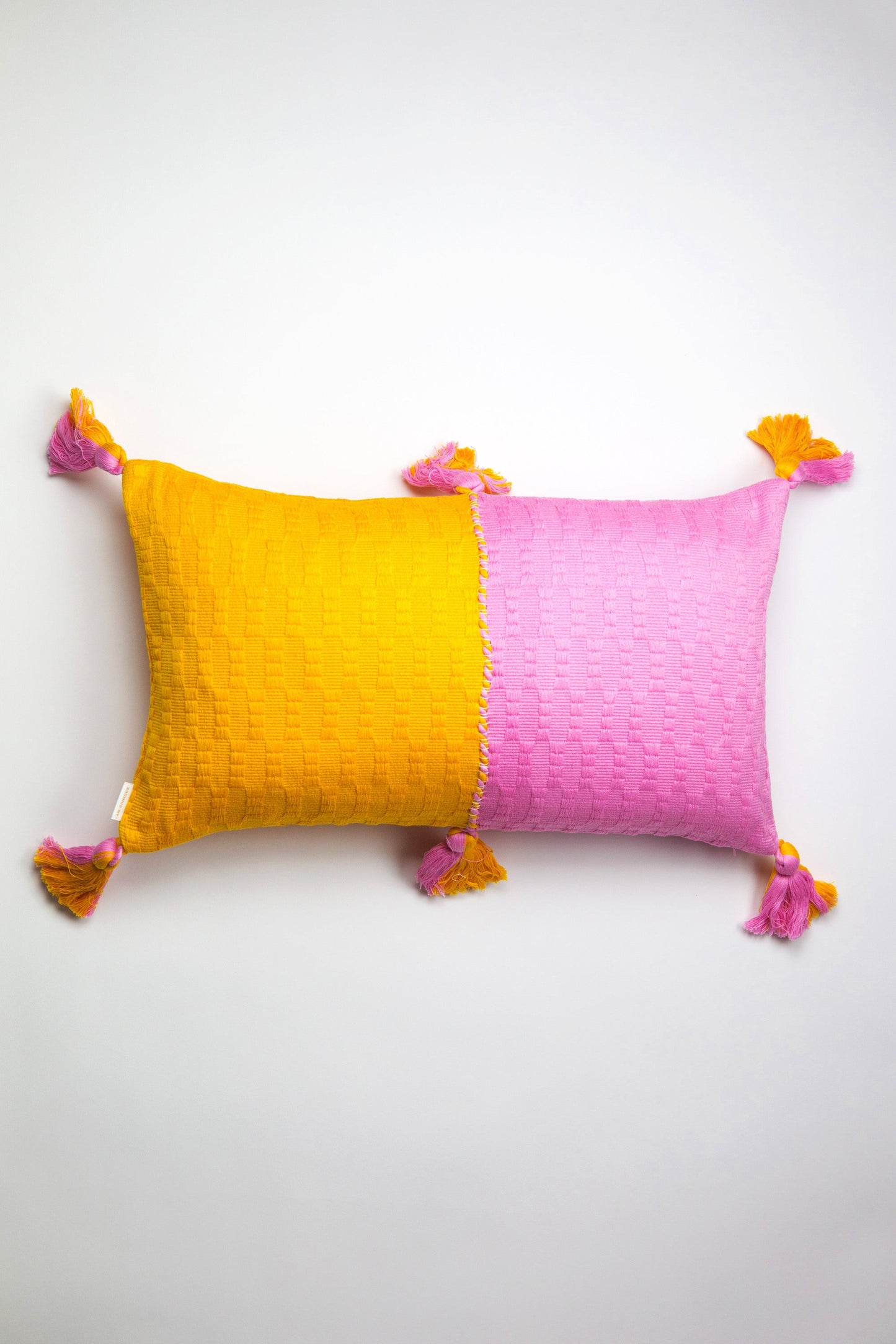 Antigua Pillow - Bubblegum and Orange Colorblocked