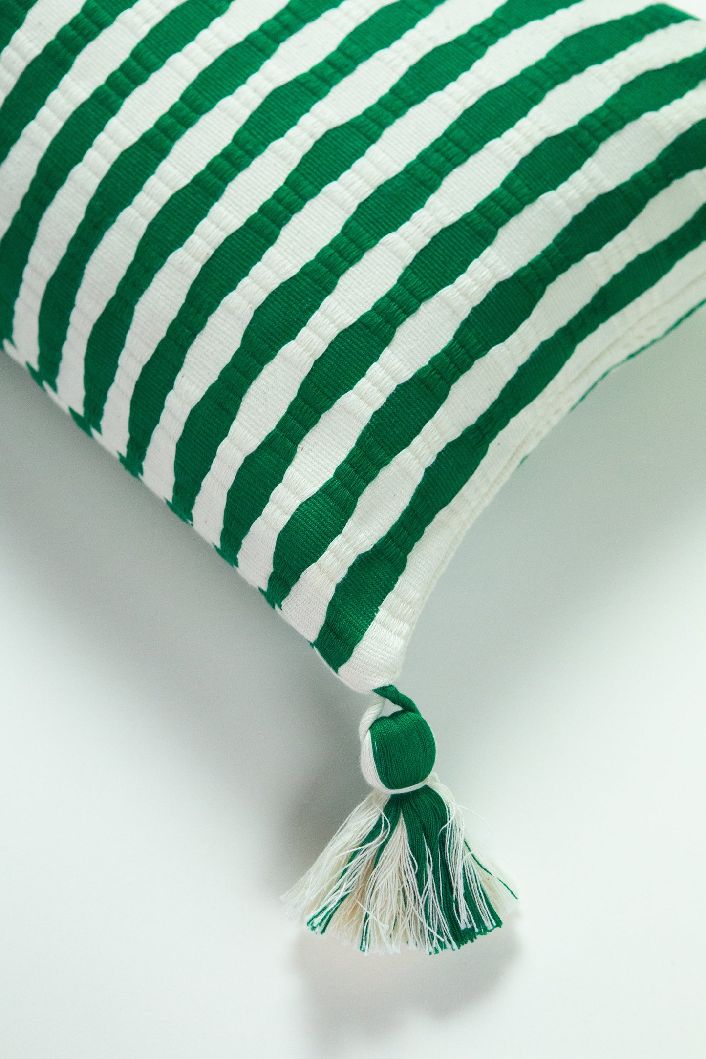 Antigua Pillow - Emerald Stripe