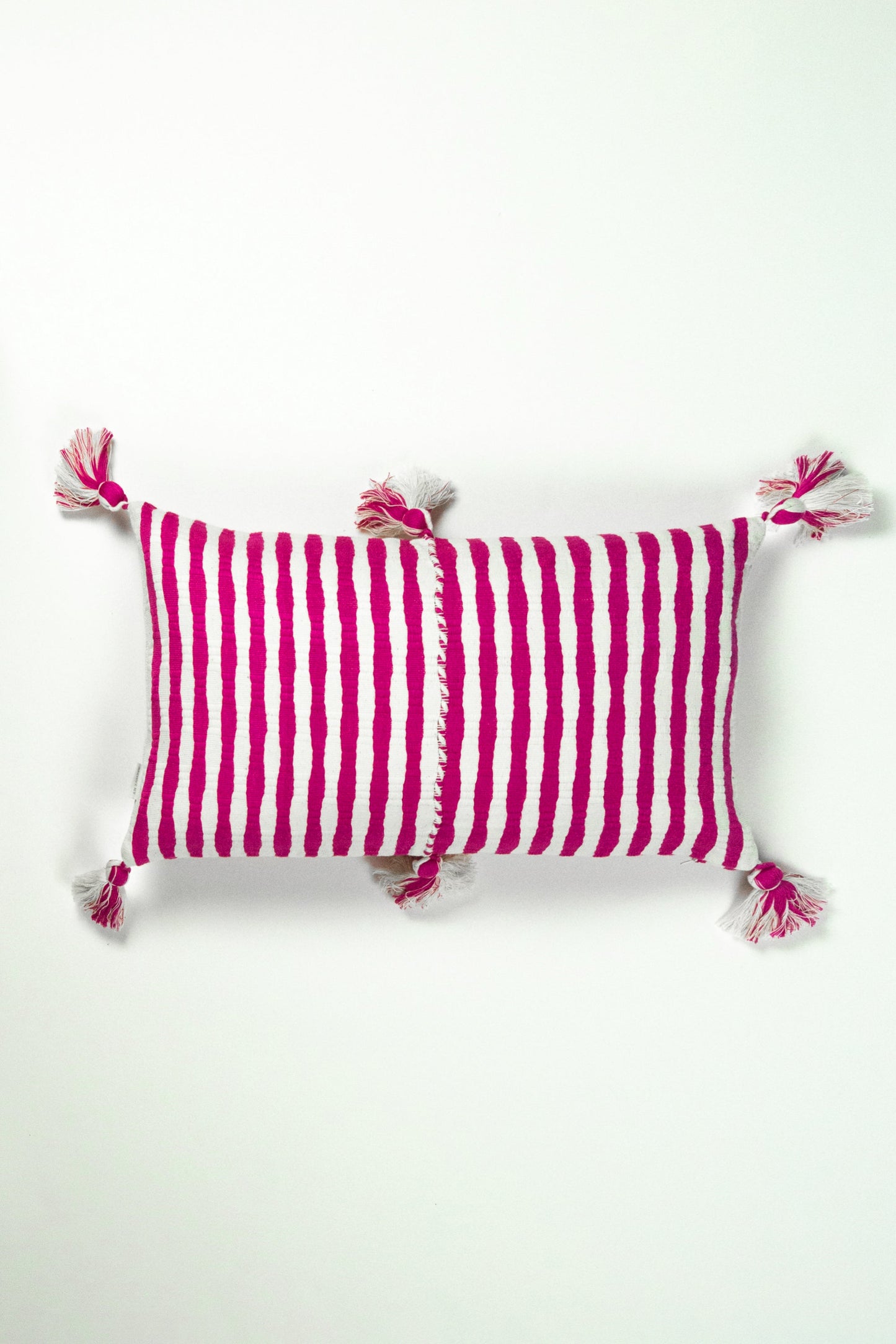 Antigua Pillow - Fuchsia Pink Stripe