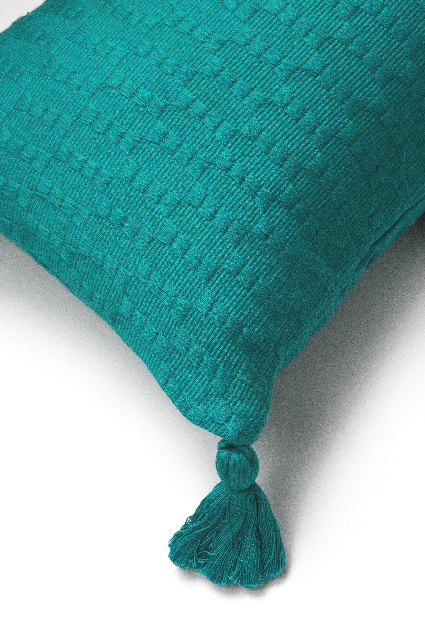 Antigua Pillow - Jade and Faded Aqua Colorblocked