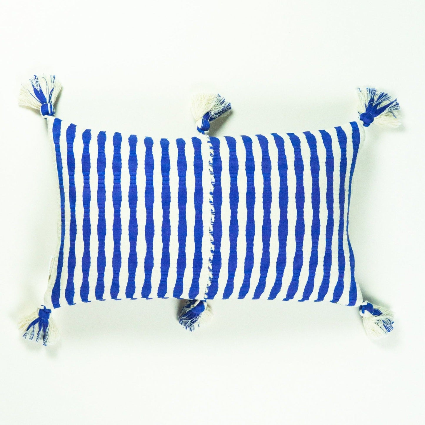 Antigua Pillow - Medium Blue Stripe