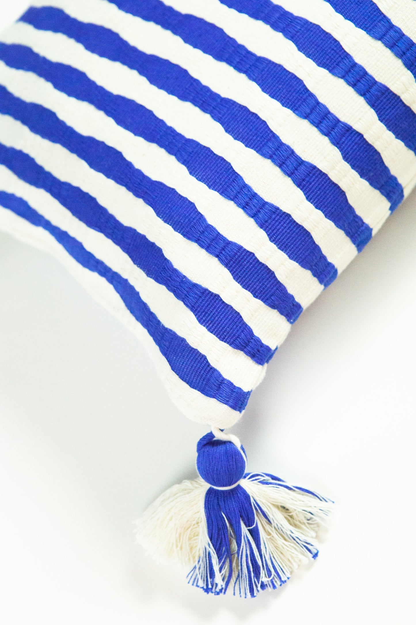 Antigua Pillow - Medium Blue Stripe