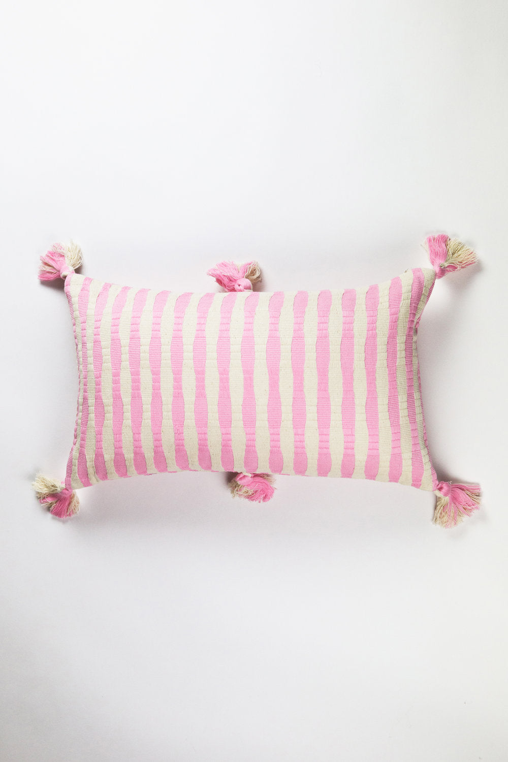 Antigua Pillow - Baby Pink Stripe
