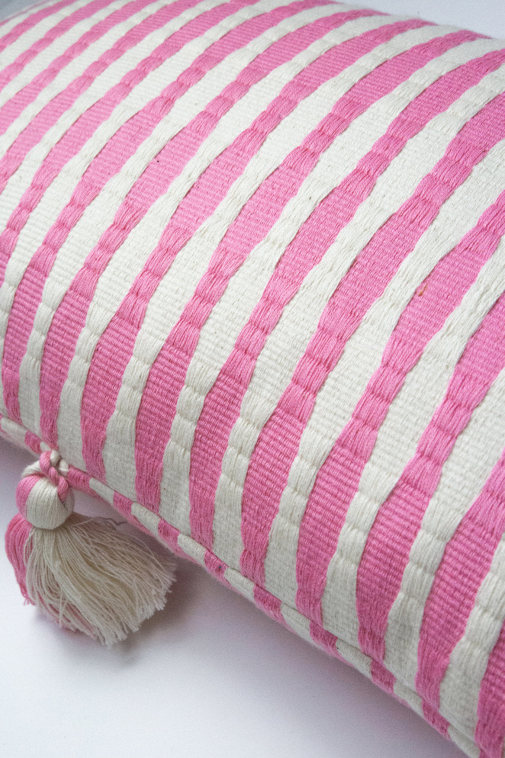 Antigua Pillow - Bubblegum Pink Striped