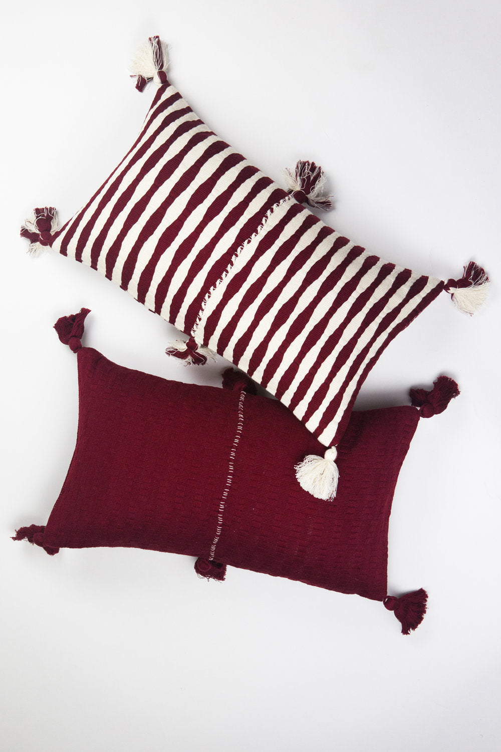 Antigua Pillow - Burgundy Solid