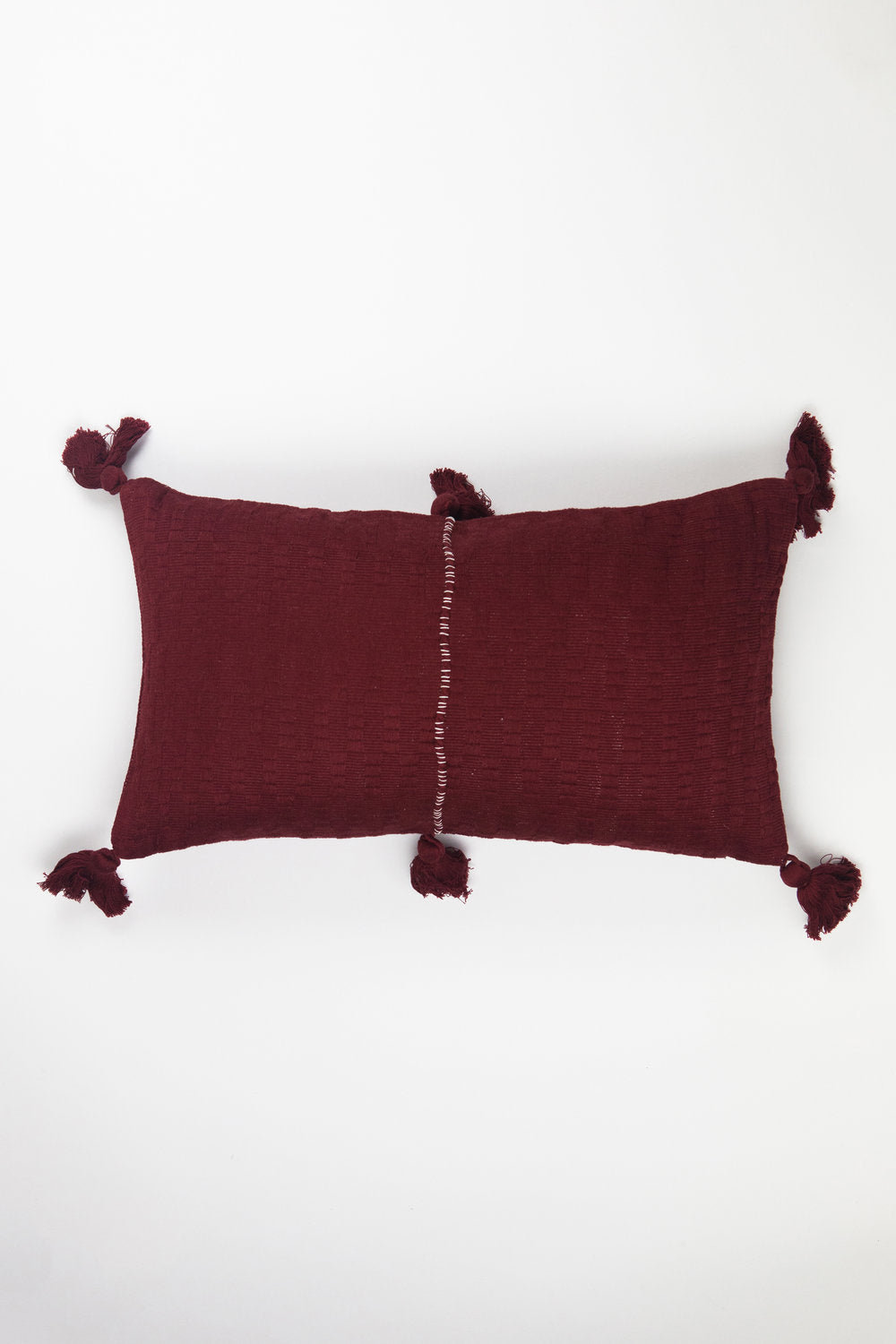 Antigua Pillow - Burgundy Solid