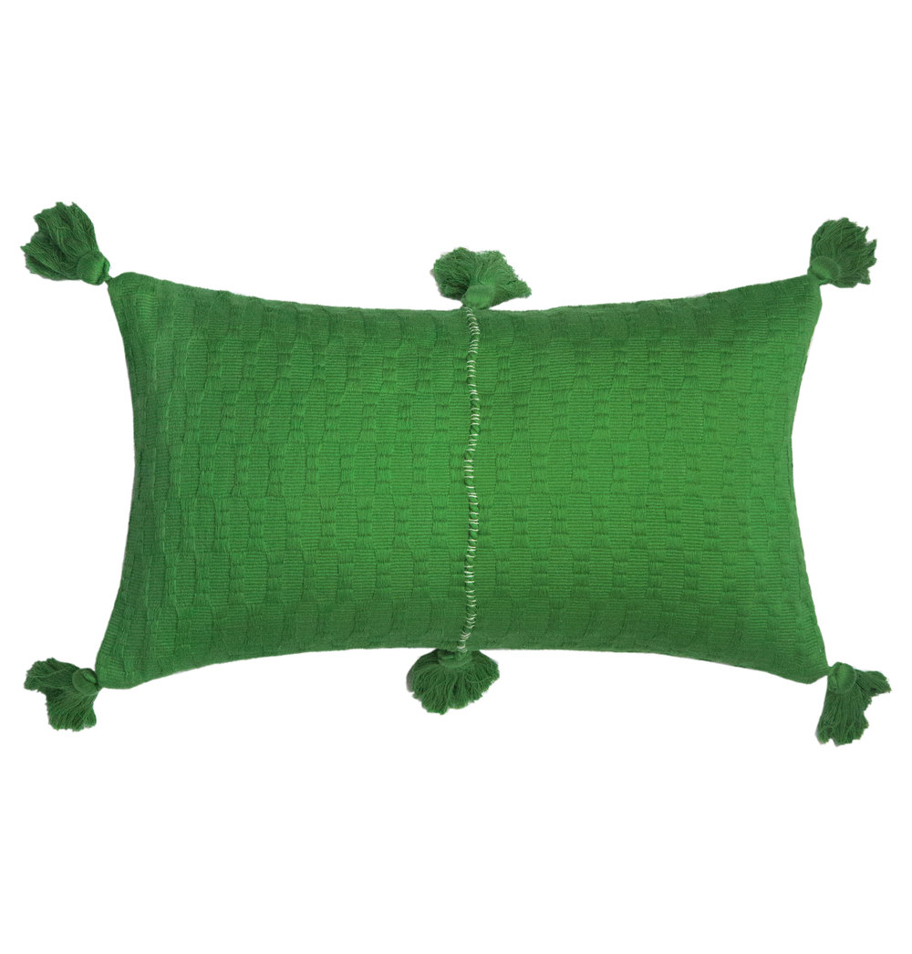 Antigua Pillow - Grass Green Solid
