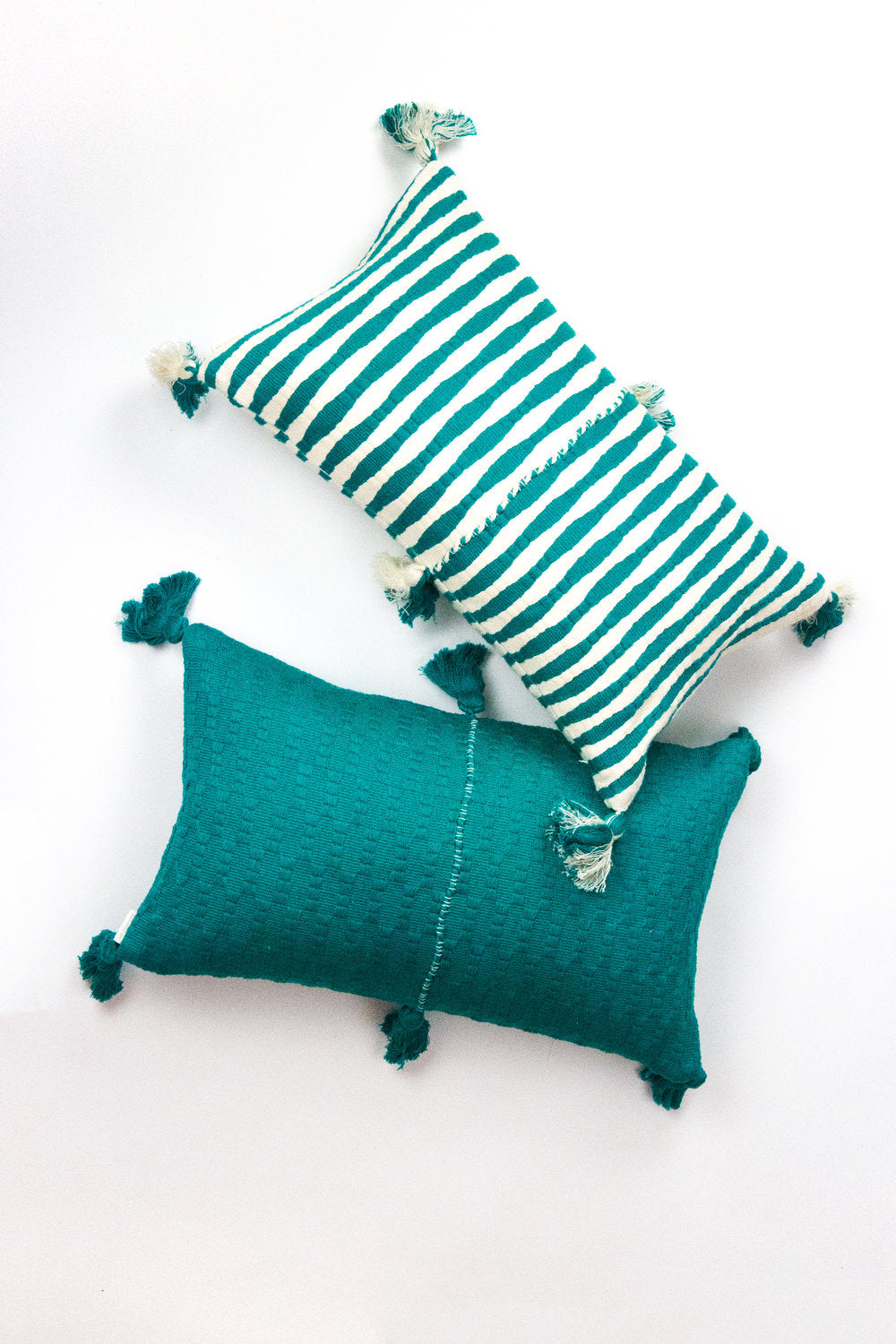 Antigua Pillow - Jade Stripe