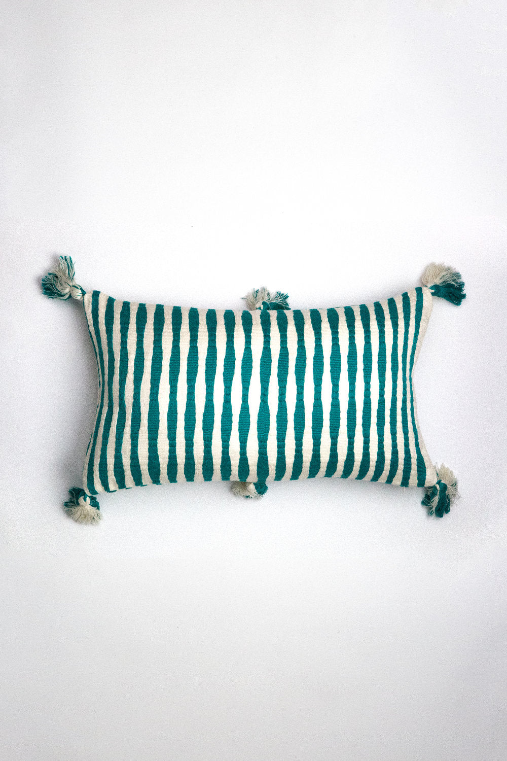 Antigua Pillow - Jade Stripe