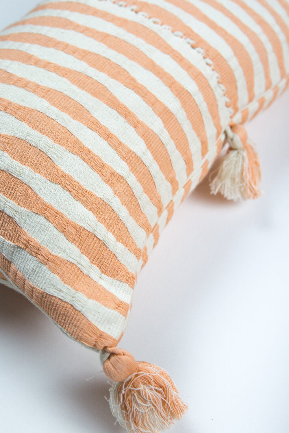 Antigua Pillow - Peach Stripe