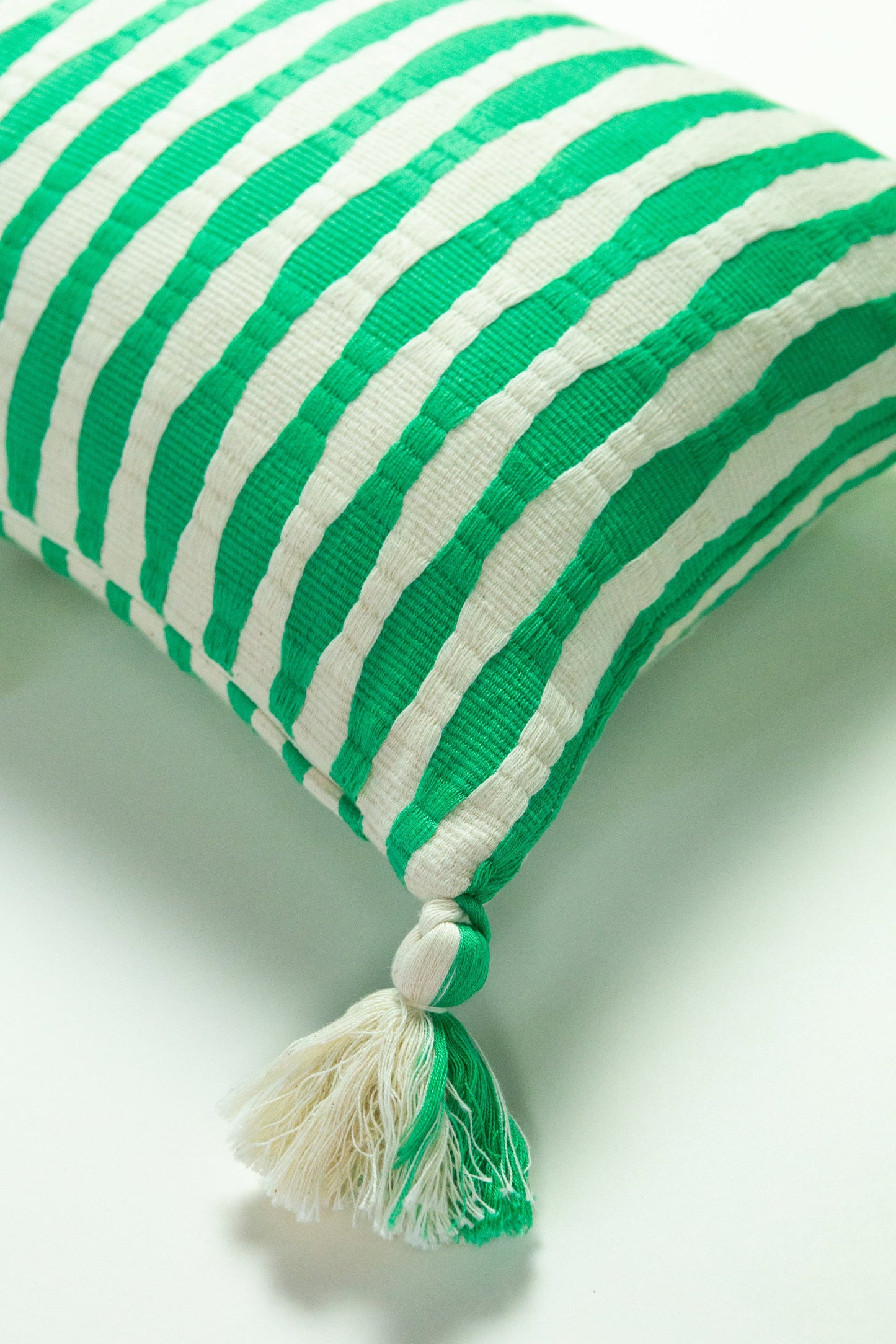 Antigua Pillow - Kelly Green Stripe