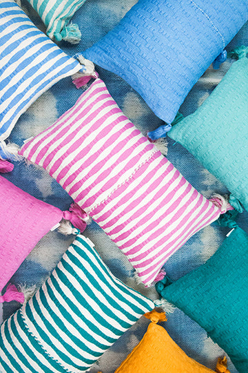 Antigua Pillow - Jade Solid
