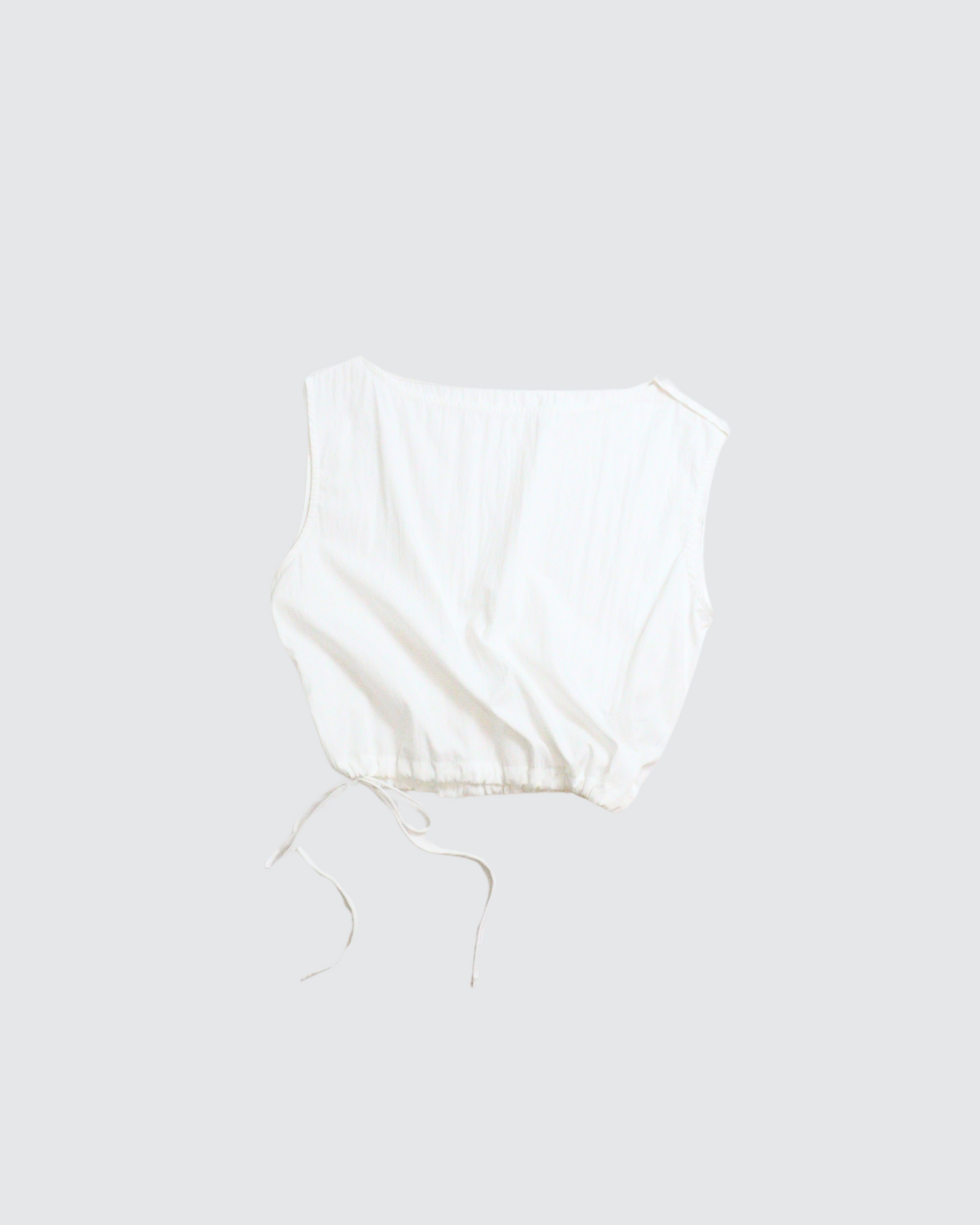 Asym Boat Neck Tie Top