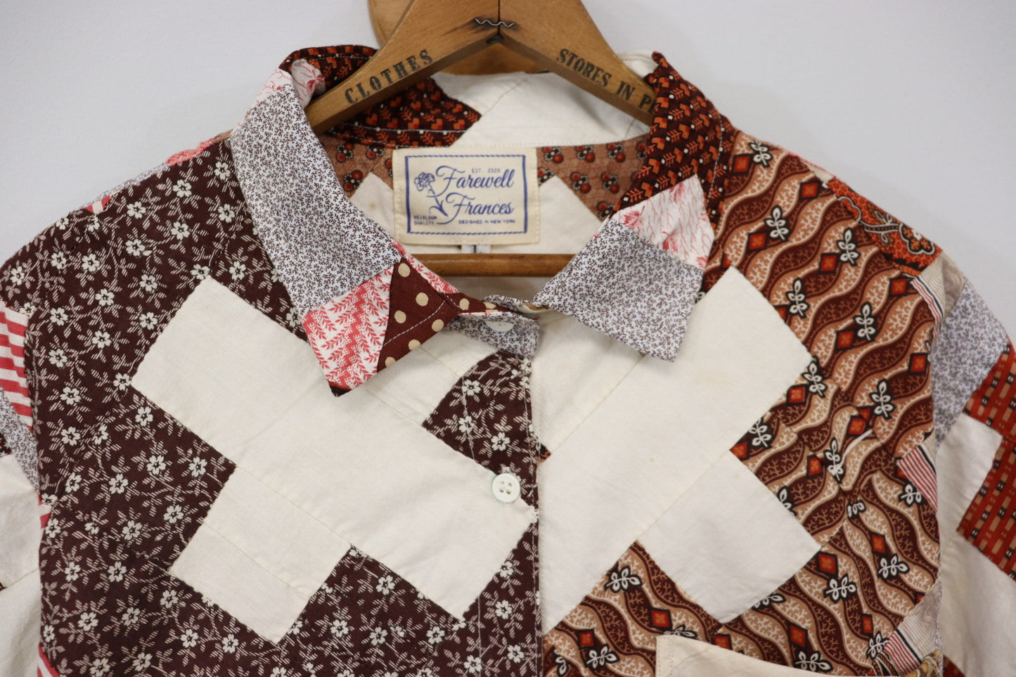 Jessie Quilt Long Sleeve Button Down Sz L JLS7