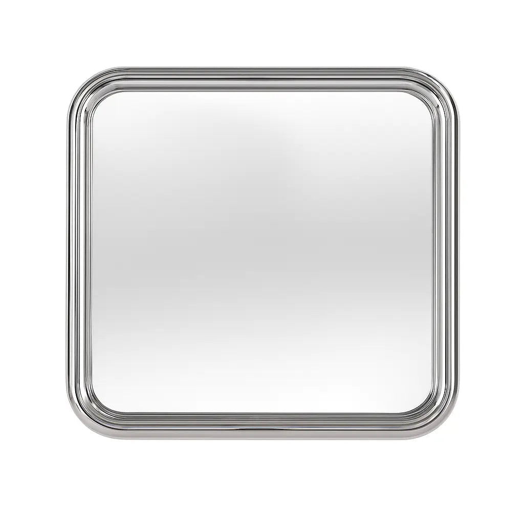 Chrome Bold Square Mirror