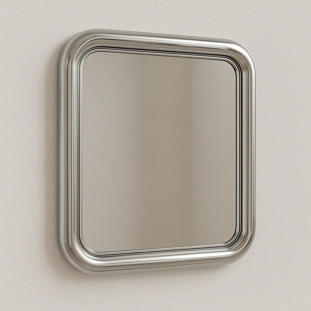 Chrome Bold Square Mirror