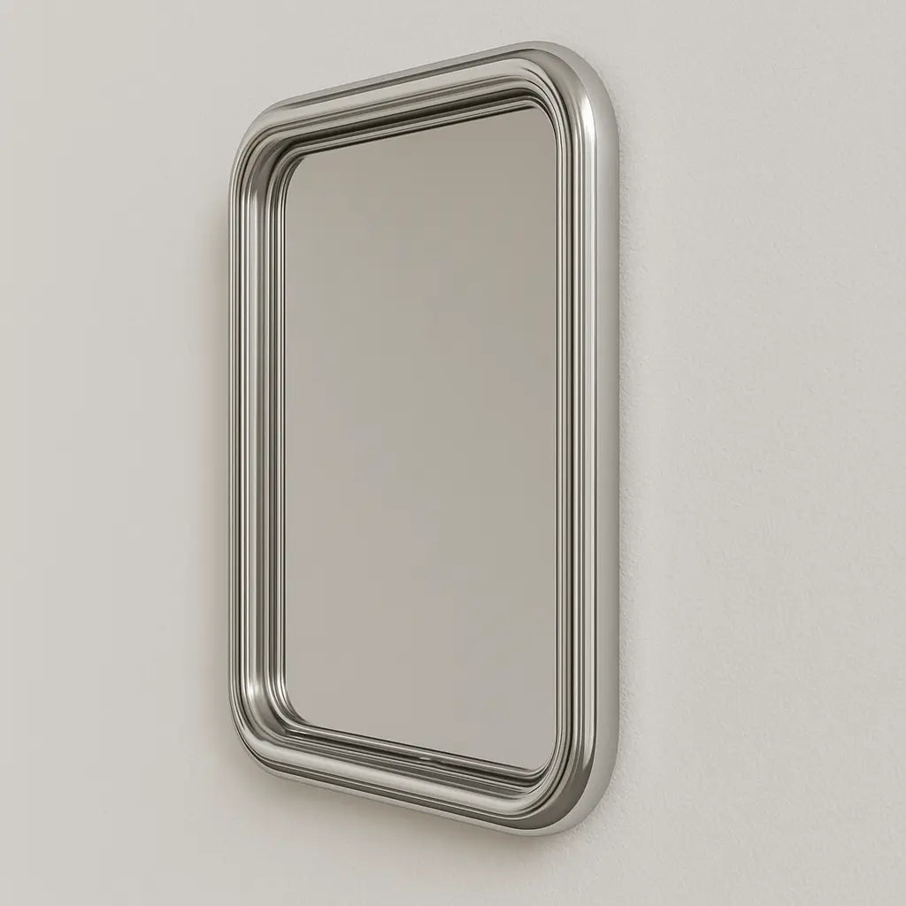 Chrome Bold Square Mirror