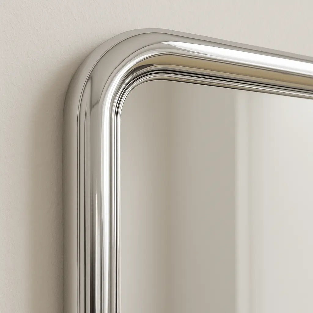 Chrome Bold Square Mirror