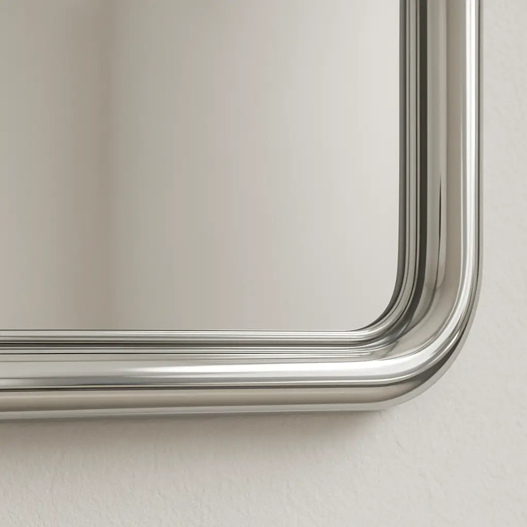 Chrome Bold Square Mirror