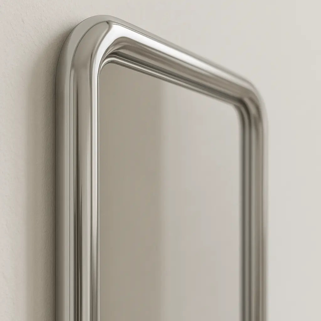 Chrome Bold Square Mirror