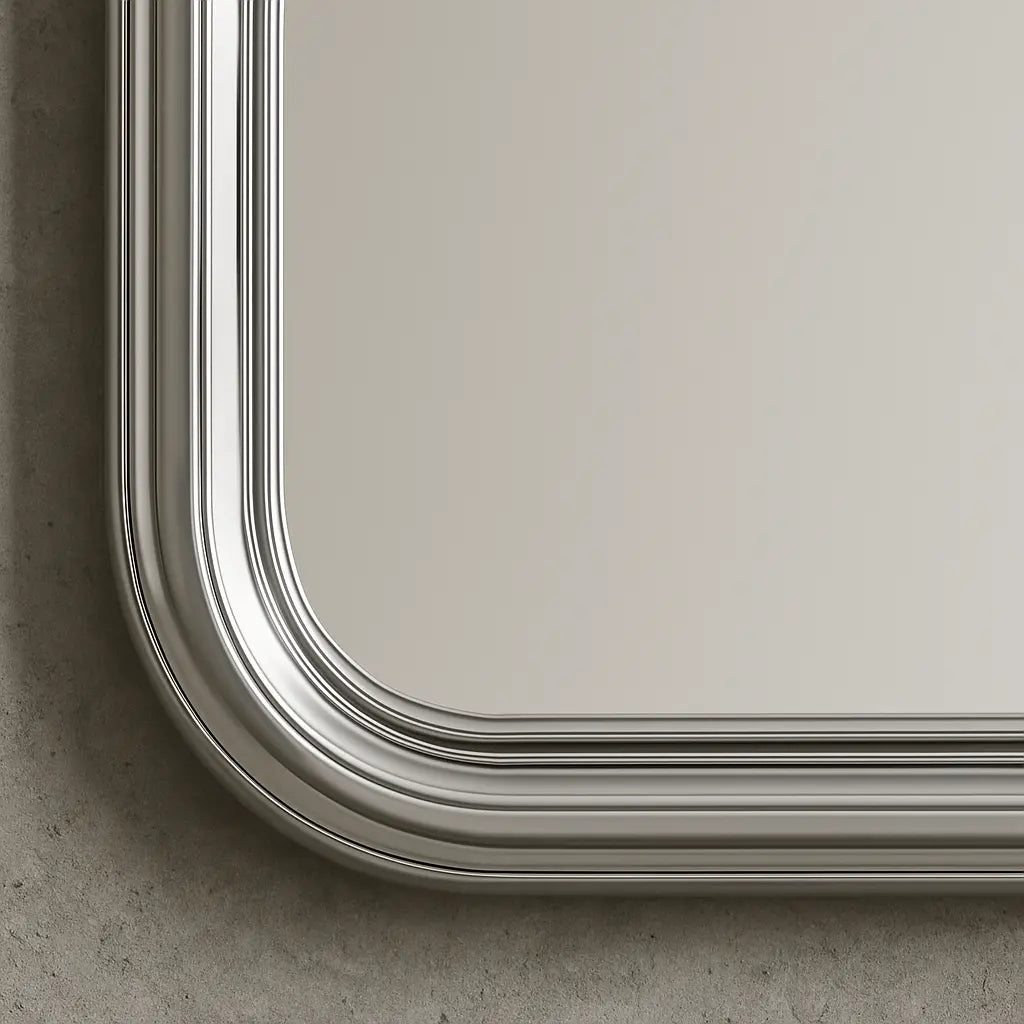 Chrome Bold Square Mirror