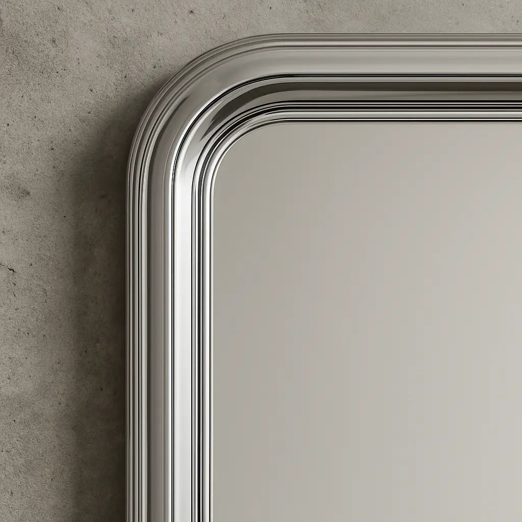 Chrome Bold Square Mirror